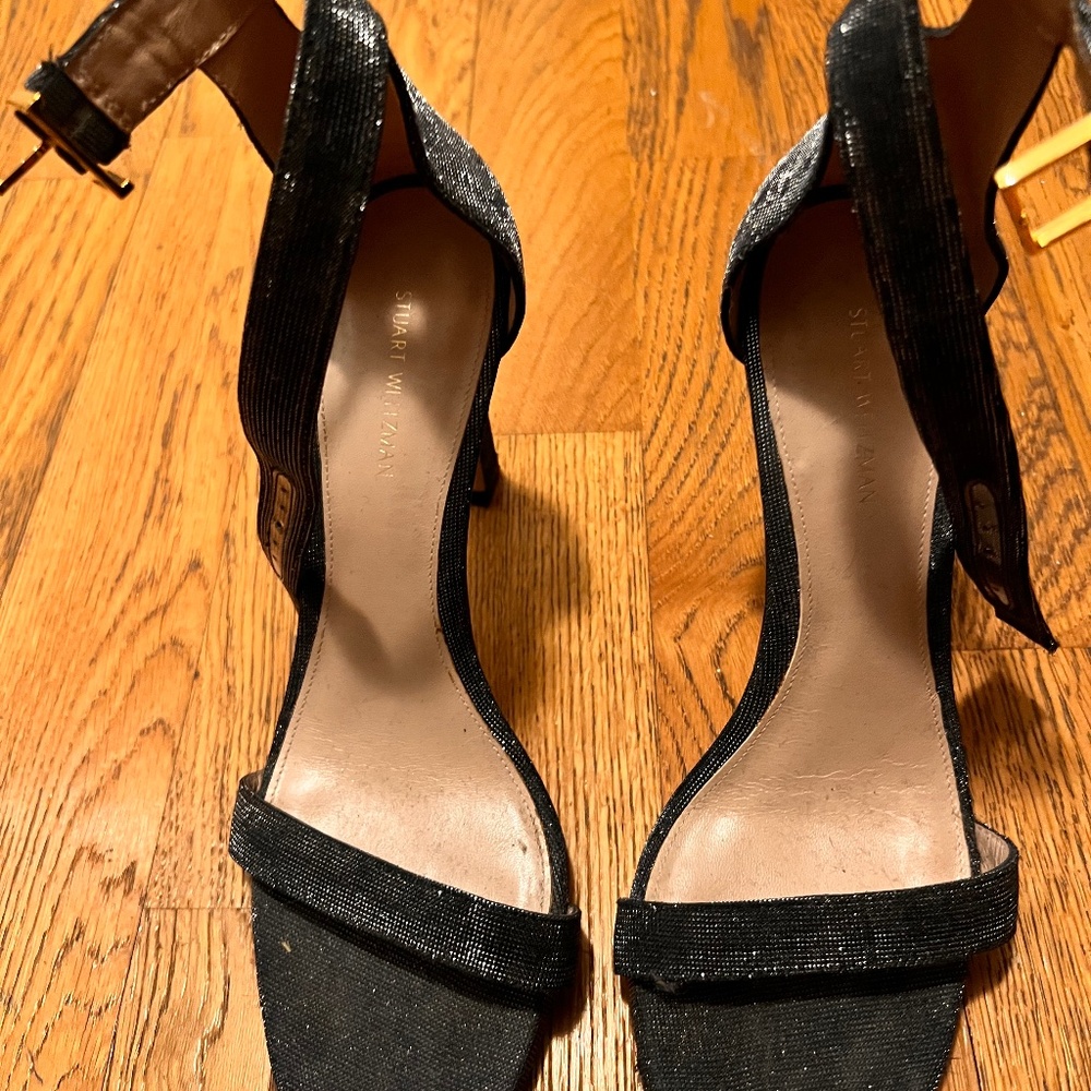 Stuart Weitzman pewter heels 7.5